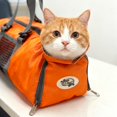 thumbnail image 1 of Bolsa de aseo para gatos Cinf naranja talla M con sujeción para corte de uñas, 1 of 9