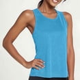 thumbnail image 2 of Camiseta deportiva lisa para mujer: cordón ajustable en la espalda, malla transpirable, top de yoga, diseño en forma de L, cuello redondo, ropa deportiva de verano, poliéster., 2 of 6