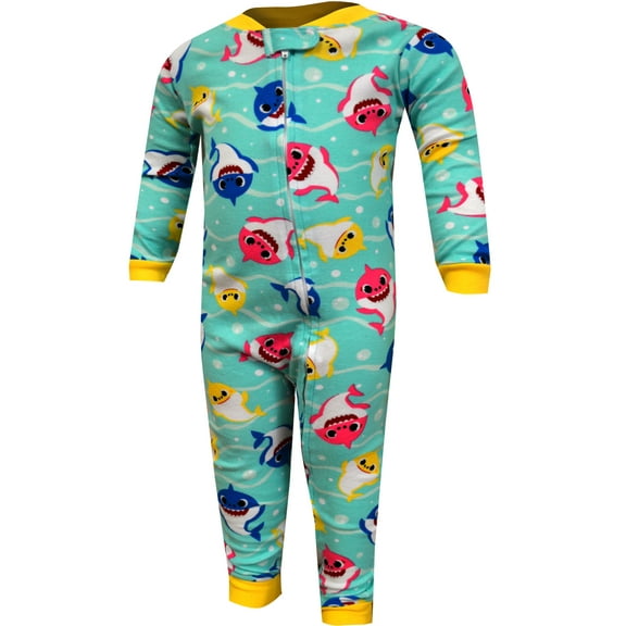 American Marketing Enterprises INC Boys Baby Shark Ocean Vibes Cotton Infant Sleeper One Piece Pajamas