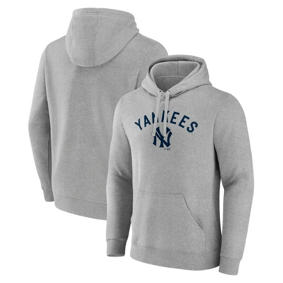 Men's Gray New York Yankees Wahconah Pullover Hoodie