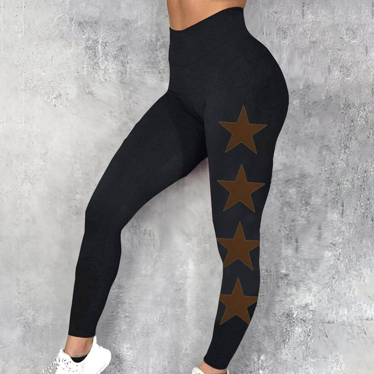 Womens Leggings Legging Star Women Activewear TEREZ Black Foiled