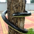 thumbnail image 2 of Realistic Rubber Black Snake 51 Inch Long Scare Fidget Toys Prank for Practical Jokes, 2 of 5