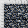 thumbnail image 2 of oneOone Velvet Blue Fabric Text Quilting Supplies Print Sewing Fabric By The Yard 58 Inch Wide, 2 of 5