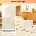 thumbnail image 4 of Funda de otomán rectangular estirable de 14" x 33" x 15" de Uxcell, fundas para otomán, protector de reposapiés para sala de estar/interior [Beige], 4 of 7