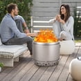 thumbnail image 5 of Towallmark Fire Pits for Garden, 35.4 Inch Smokeless Fire Pit, 304 Stainless Steel Wood Burning Fireplaces with Removable Ash Pan & Stand, Portable Safe Burning Firepit, 5 of 7