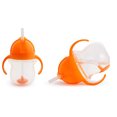 thumbnail image 1 of Munchkin Click Lock 7 onzas de taza de paja flexible ponderada, paquete de 2, naranja, 1 of 3