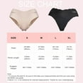 thumbnail image 7 of BIMEI Camel Toe Proof Thong Avoid Camel Toe Concealer Pad Panty Invisible Guard for Women Bikini Brief Underwear,Beige Wavy Edge,XL, 7 of 7