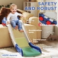 thumbnail image 4 of Qaba Toddler Slide, Couch Slide for Bed, Sofa, Extra Length Indoor Couch Slide for Toddler, Baby, Child, Easy to Assemble, Blue, 4 of 9
