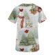thumbnail image 5 of Tops Para Mujer Blusas Navideñas Camisas de Manga Corta Con Cuello en V Uniforme de Trabajo Bolsillo de Impresión Odeerbi ODB169827, 5 of 5