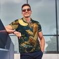 thumbnail image 4 of Bingfone Leopard Reading Tarot Cards for Men's Button-down POLO Shirts, Quick-drying Shirts and T-shirts for Summer, Suitable for Vacation and Business-4X-Large, 4 of 6