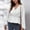 White, variant on BLTIBY Long Sleeve Shirts for Women Solid Color V Neck Waist Lantern Sleeve Top Casual Fashion Comfy Lightweight Pullover Blouse White XL