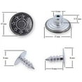 thumbnail image 4 of Mandala Crafts Jean Button Replacement Tack Button with Rivet Kit for Jeans Pants Suspenders Jackets Shorts Overalls 17mm 80 Sets, 4 of 5