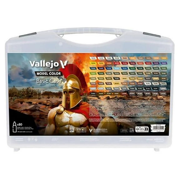 Vallejo VJP70252 Model Color - Basic Case Paints & Brushes -   Edition - Pack of 72