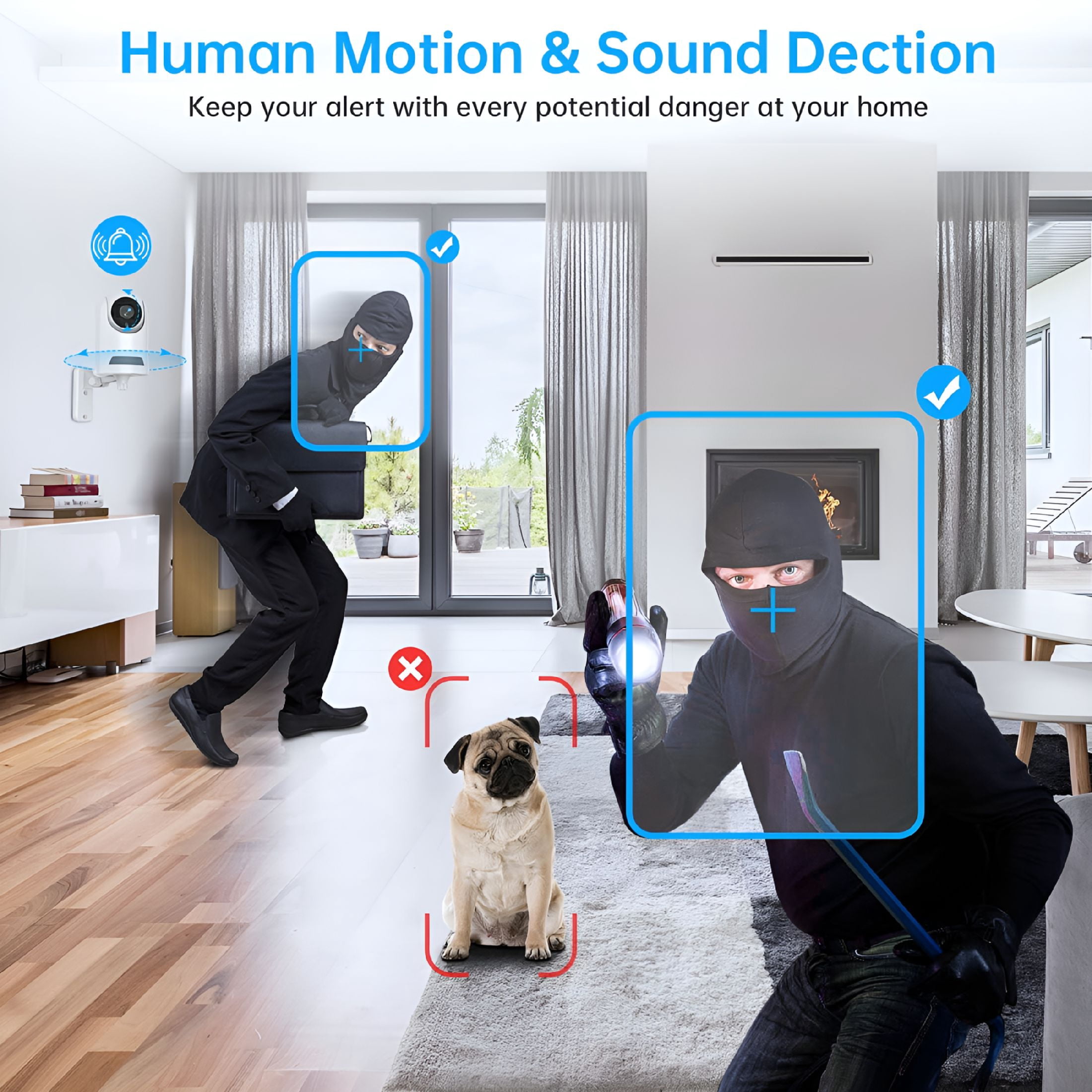 GJX 2026 New Baby Monitor,360° Wireless 5G Nanny Cam with Safety Alerts,4Mp Hd Wifi Camera for Human&Pet Detection,Home Security Camera with Two-Way Audio,Motion Tracking,Ir Night Vision
