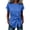 Blue, variant on Women's T-Shirts Summer Short Sleeves Solid Color Crewneck Tie Knot Tee Tops Orange XL