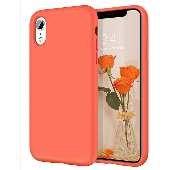 iPhone XR Cases, iPhone XR Case FYBTO Slim Lightweight Smooth Liquid Silicone Soft Gel Rubber Microfiber Lining Cushion Texture Cover Shockproof Protective Phone Cases for iPhone 10 XR, Light Blue