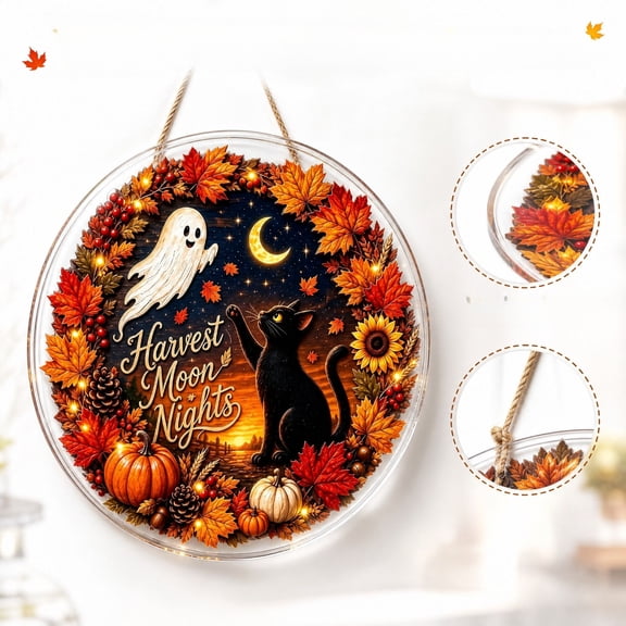 Acrylic Jigsaw Puzzle Suncatcher, Stained‑Glass‑Style Window Hanging DIY Craft Ornament for Indoor Wall Window Display(A#1)