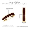 thumbnail image 6 of Rosec Jewels Natural Garnet Eternity Ring for Women - AAA Quality - Baguette Garnet Wedding Anniversary Ring - with Jewelry Box, 14K Yellow Gold, US 8.00, 6 of 7
