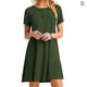 thumbnail image 1 of Vestido Mujer Verano Camiseta Larga Vestido De Manga Corta De Color Sólido, Verde, S Methold AP001906-01, 1 of 4