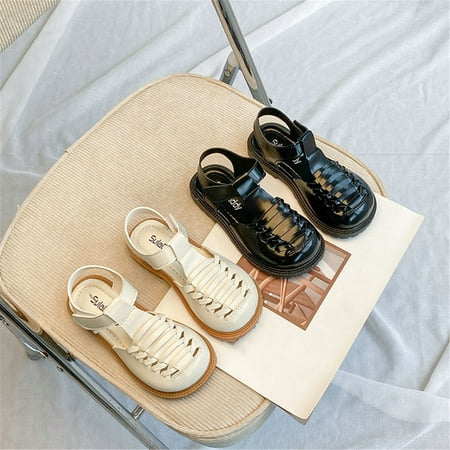 

Aayomet Girls Sandals Casual Sandals Bowknots Flat Sandals Light Weight Summer Dress Shoes Little Child/Big Kid Sandals Baby Beige 11.5