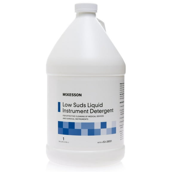 McKesson Low Suds Instrument Detergent, Low-Foaming Neutral pH Formula, 1-Gallon Jug, 1 Count, 1 Pack