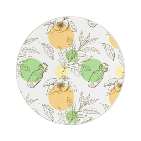 

Circular Drink Coasters Set Tea Patt Pattern Beautiful Home Decor Diatomite Heat-Resistant Diatomite Protect Table Countertop