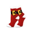 thumbnail image 4 of TeeHee Christmas Holiday Cozy Fuzzy Crew Socks 3-Pack for Women (Santa and Belt), 4 of 4