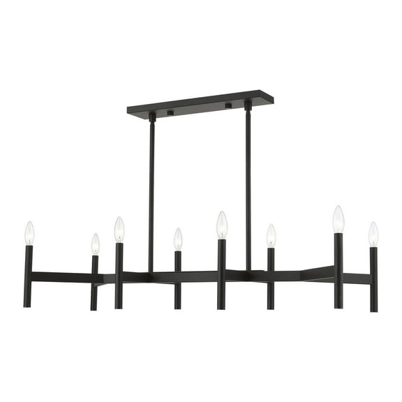 Livex Lighting - Copenhagen - 8 Light Linear Chandelier In Mid Century Modern