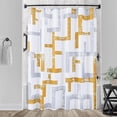 thumbnail image 1 of Modern Geometric Shower Curtain Blue, Waterproof Shower Curtains and Polyester Bath Curtain for Bathroom, Textured Fabric Shower Curtain Set with 12 Hooks, Machine Washable, 72 x 72 inch, 1 of 6