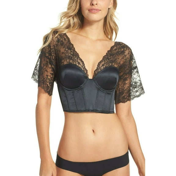 Natori BLACK Elevate Kimono Underwire Bustier, US 34B, UK 34B
