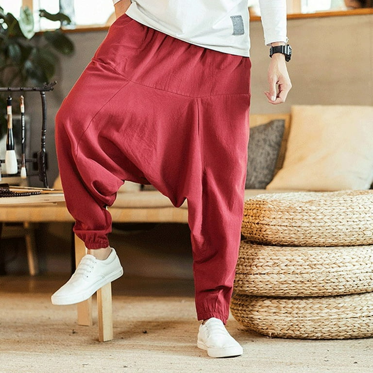 HSMQHJWE Women Pants Women Work Pants Business Casual Fashion Style Men'S  Linen And Cotton Casual Length Hop Pant Loose Color Pants Express  Photographer Suit 