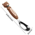 thumbnail image 2 of FHBVT Stainless Steel Spoon Cute Animal Ingot Shaped Table Spoon Baby Feeding Tableware Smooth Rounded Edge Easy Grip Ergonomic Handle Safe Polished Surface Dishwasher Safe Kitchen Dining Gift, 2 of 2