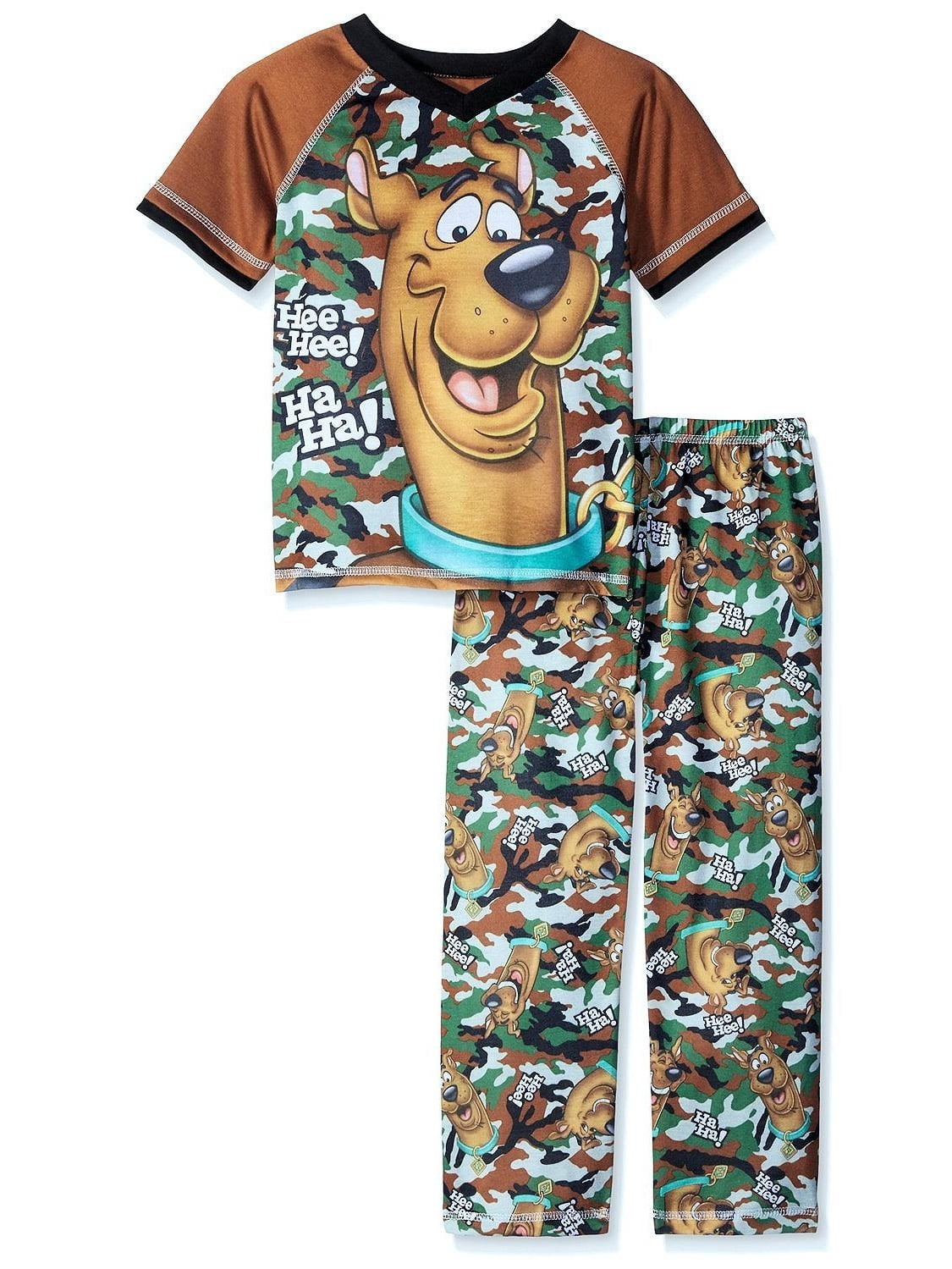 Boys Scooby Doo Brown Pajama Set Size 2T