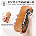 thumbnail image 2 of SaniMore for Samsung Galaxy S22 Ultra Magnetic Closure Top & Bottom Flip Wallet Case, Premium PU Leather Cover with Car Mount Card Slot & Adjustable Kickstand Full Body Protective Shell, Brown, 2 of 9