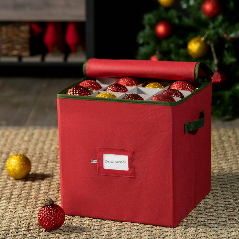 Premium Christmas Ornament Storage Box - Hold Up to 72-3” Ornaments