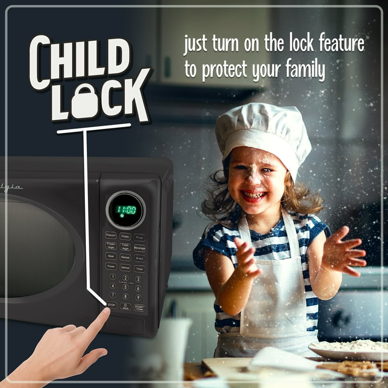 Nostalgia 0.7 Cu. ft. Modern Retro Set Countertop Microwave