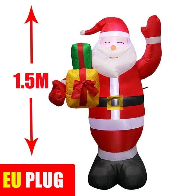 Decoración navideña para exteriores, muñeco de nieve inflable de Papá Noel, modelo de árbol de Navidad grande de 1,2 M-2,4 M, juguete para decoración del hogar