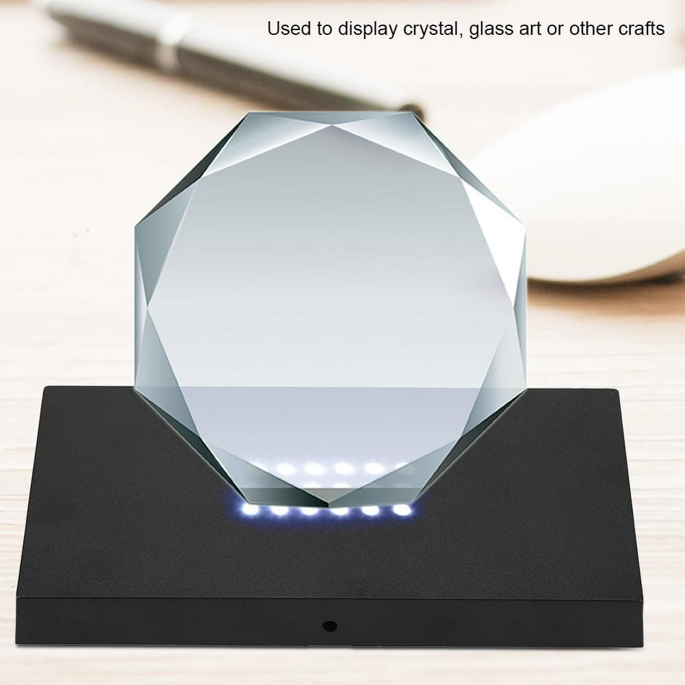 OTVIAP LED Light Lamp Display Stand Crystal Glass Art Base Holder US