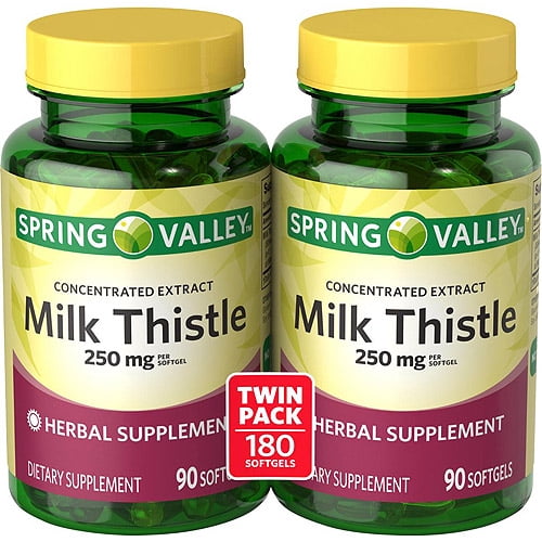 Spring Valley Milk Thistle Herbal Supplement 250 mg, 90 count, 2 pk