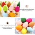 thumbnail image 4 of 48 Pcs Colored Eggs Easter Ornaments Decor Plastic DIY Craft Eggshell Hand Painted Child, 4 of 6