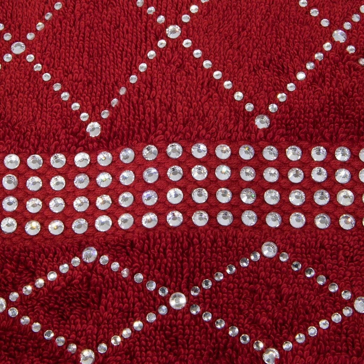 Sparkles Home  Atlas Rhinestone Hand Towel (Set of 2) Red