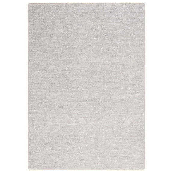 SAFAVIEH Lasa Tranter Solid Polyester Area Rug, Light Grey, 8' x 10'