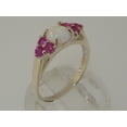 thumbnail image 2 of LBG British Made 18k White Gold Natural Opal & Ruby Womens Cluster Ring, 2 of 6