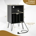 thumbnail image 3 of Giantex Meuble pour Tourne-Disque, Armoire de Rangement pour Disques Vinyles pour Salon, Chambre, Noir, 3 of 7