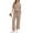 Apricot, variant on MOYIKO 2 Piece Sets for Women Casual Summer Travel Vacation Outfits Short Sleeve Tops Wide Leg Pants with Pockets Lounge Sets