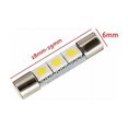 thumbnail image 2 of Paquete de 4 bombillas LED 5050 3SMD blancas de repuesto para 3056 3057 TS-14V1CP 6000K 28 mm, 2 of 5