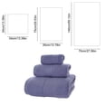 thumbnail image 3 of Juego de toallas de algodón extragrande de 3 piezas con toalla facial, de manos y de baño, multicolor, suave, altamente absorbente, de secado rápido, ligero y portátil., 3 of 6