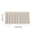 thumbnail image 5 of JVBTVB 59x18 Inch Light Blocking Thermal Valance Curtains - Beige Cotton Linen for Kitchen Bathroom Basement Small Windows with Rod Pocket Design, 5 of 7