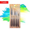 thumbnail image 3 of serony 5 Pcs/set Painting Scraper Color Mixing Palette Stainless Steel Painting Spatula with Plastic Handle, 3 of 6