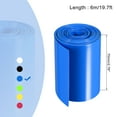 thumbnail image 2 of Uxcell 70mm Flat 6m Blue Heat Shrink Tube Wraps Battery Wrap for Big Battery Pack, 2 of 5